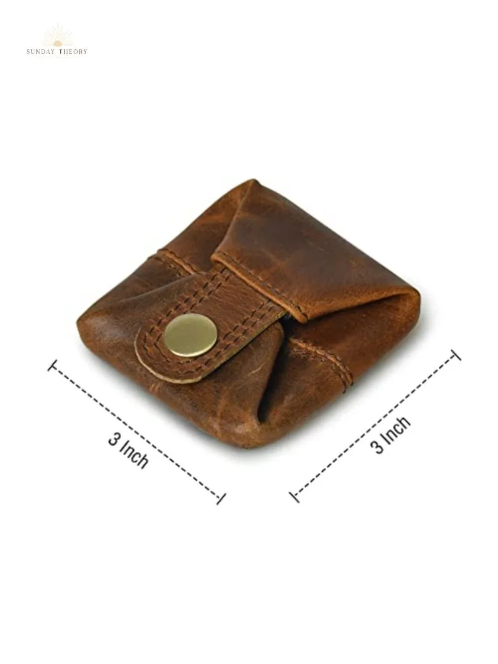 Leather Coin Pouch, Snap Closure Compact Change Holder, Mini Wallet Pack of 2
